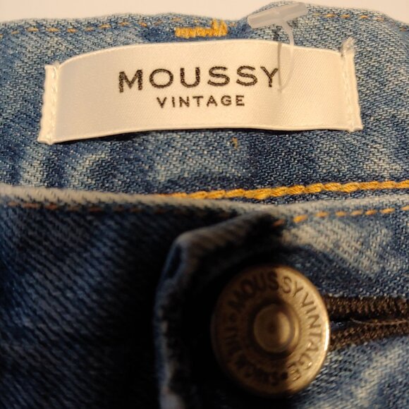Moussy Vintage Womens Howa Button Fly Distressed Jeans 25 Cotton Japan Denim - Picture 6 of 13